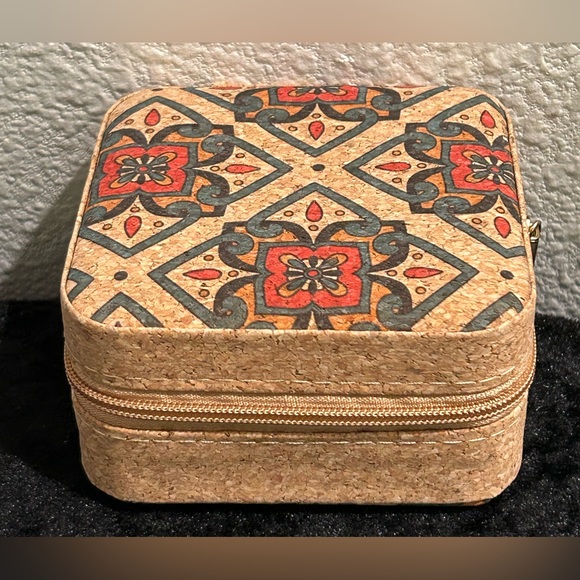 Bohemian Cork Jewelry Box – Travel Organizer, Brand New - Picture 3 of 8